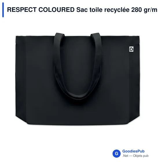 RESPECT COLOURED Sac toile recyclée 280 gr/m ² - Image 2