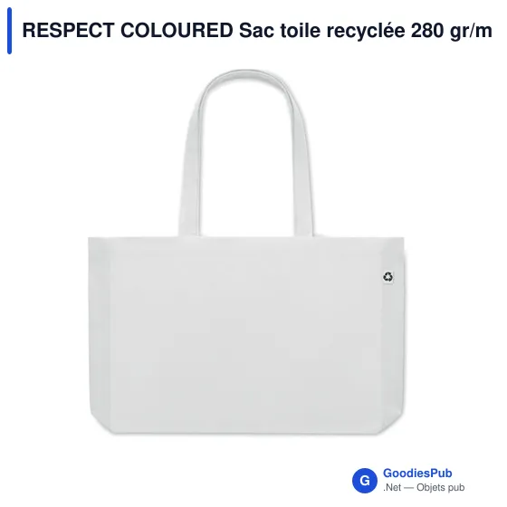 RESPECT COLOURED Sac toile recyclée 280 gr/m ² - Image 12