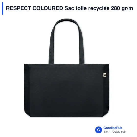 RESPECT COLOURED Sac toile recyclée 280 gr/m ² - Image 3