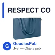 RESPECT COLOURED Sac toile recyclée 280 gr/m ² - Miniature 4