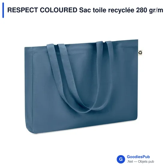 RESPECT COLOURED Sac toile recyclée 280 gr/m ² - Image 4
