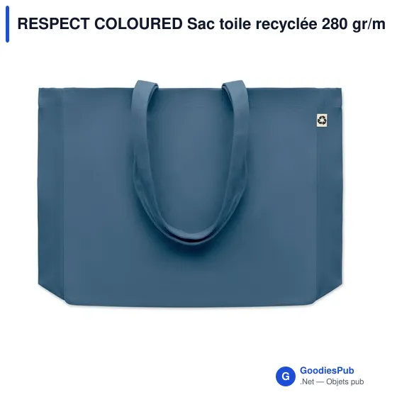 RESPECT COLOURED Sac toile recyclée 280 gr/m ² - Image 5