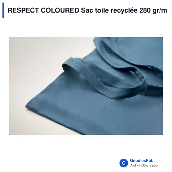 RESPECT COLOURED Sac toile recyclée 280 gr/m ² - Image 9