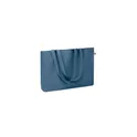 Variante bleu - RESPECT COLOURED Sac toile recyclée 280 gr/m ²