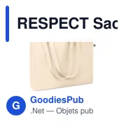 RESPECT Sac toile recyclée 280 gr/m ² - Miniature 1