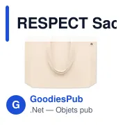 RESPECT Sac toile recyclée 280 gr/m ² - Miniature 2
