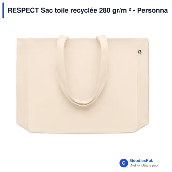 RESPECT Sac toile recyclée 280 gr/m ² - Image 2