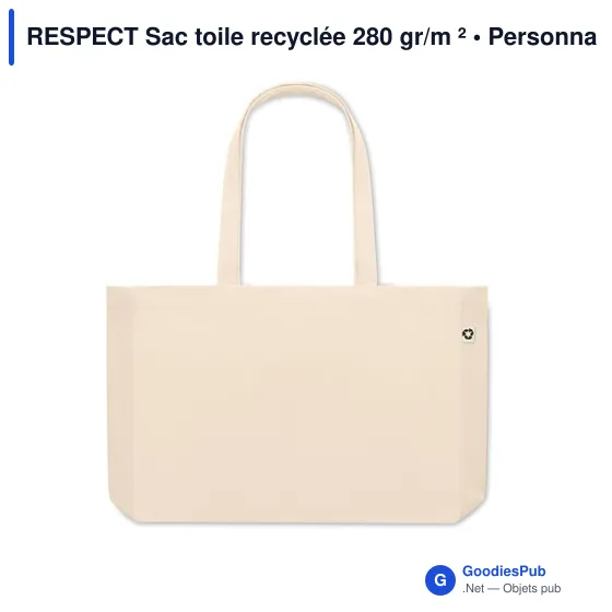 RESPECT Sac toile recyclée 280 gr/m ² - Image 3