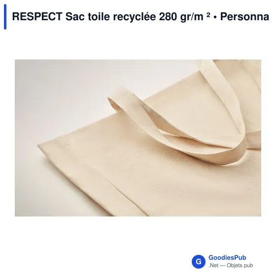 RESPECT Sac toile recyclée 280 gr/m ² - Image 4