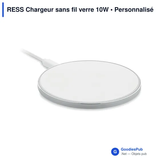 RESS Chargeur sans fil verre 10W - Image 1