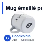Mug émaillé personnalisable pour un style rétro avec logo - Miniature 1
