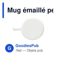 Mug émaillé personnalisable pour un style rétro avec logo - Miniature 11