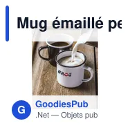 Mug émaillé personnalisable pour un style rétro avec logo - Miniature 4