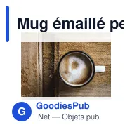 Mug émaillé personnalisable pour un style rétro avec logo - Miniature 5