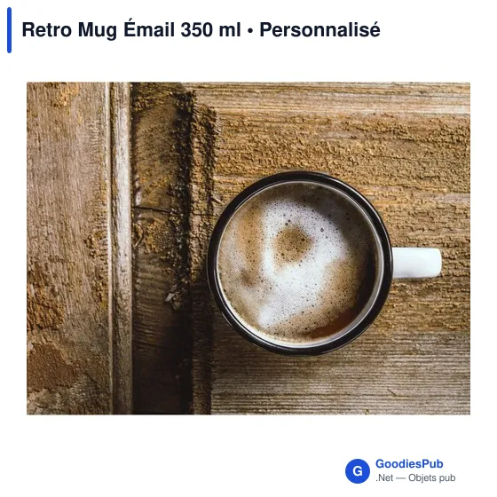 Mug émaillé personnalisable pour un style rétro avec logo - Image 5