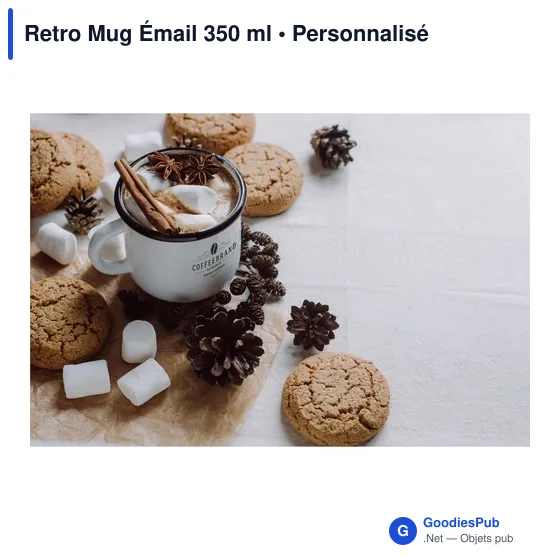 Mug émaillé personnalisable pour un style rétro avec logo - Image 7