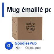 Mug émaillé personnalisable pour un style rétro avec logo - Miniature 9