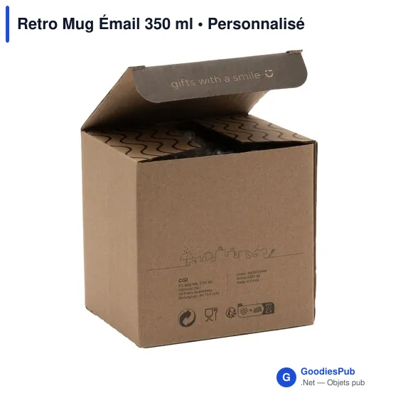 Mug émaillé personnalisable pour un style rétro avec logo - Image 10