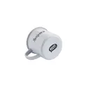 Variante blanc - Mug émaillé personnalisable pour un style rétro avec logo