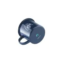 Variante bleu - Mug émaillé personnalisable pour un style rétro avec logo