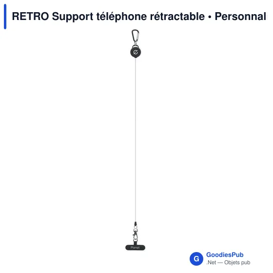 Support téléphone rétractable personnalisable avec logo - RETRO - Image 3