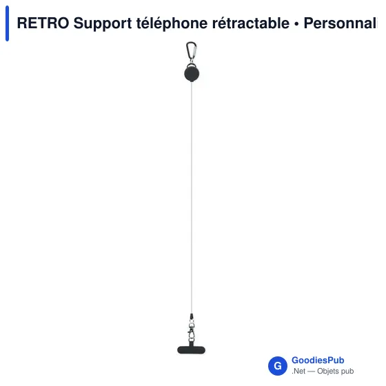 Support téléphone rétractable personnalisable avec logo - RETRO - Image 5