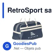 Sac de sport personnalisable RetroSport avec logo - Miniature 3