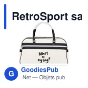 Sac de sport personnalisable RetroSport avec logo - Miniature 8