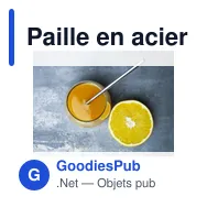 Paille en acier inoxydable personnalisable avec logo - Reusable 1 piece ECO Straw Set - Miniature 1
