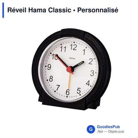 Réveil personnalisé Hama Classic avec logo - Objet publicitaire