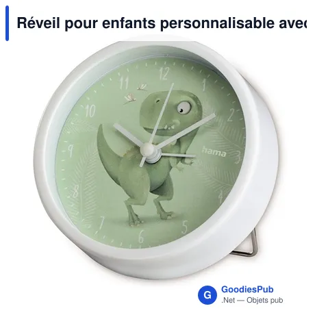 Réveil pour enfants personnalisable avec logo - Hama Happy Dino
