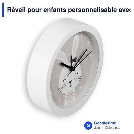 Réveil pour enfants personnalisable avec logo - Hama Maui Lovely Bunny