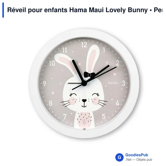 Réveil pour enfants Hama Maui Lovely Bunny - Image 3