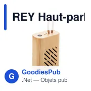 REY Haut-parleur sans fil bambou 3W - Miniature 1