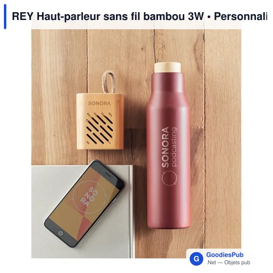 REY Haut-parleur sans fil bambou 3W - Image 3