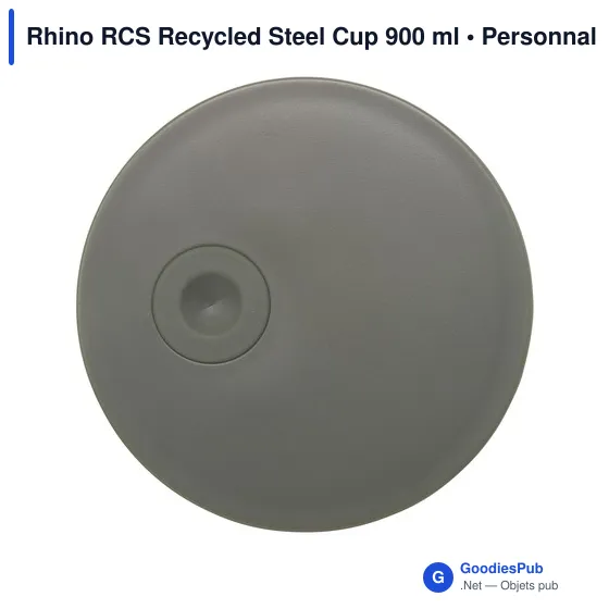 Mug isotherme personnalisable en acier inoxydable recyclé - Rhino RCSavec logo - Image 11