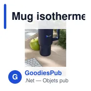 Mug isotherme personnalisable en acier inoxydable recyclé - Rhino RCSavec logo - Miniature 7