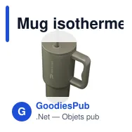 Mug isotherme personnalisable en acier inoxydable recyclé - Rhino RCSavec logo - Miniature 9