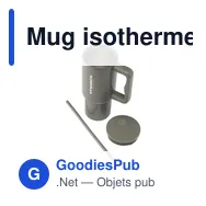 Mug isotherme personnalisable en acier inoxydable recyclé - Rhino RCSavec logo - Miniature 10
