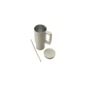 Variante beige - Mug isotherme personnalisable en acier inoxydable recyclé - Rhino RCSavec logo