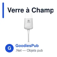 Verre à Champagne personnalisable Ribbio avec logo - 255 ml - Miniature 1