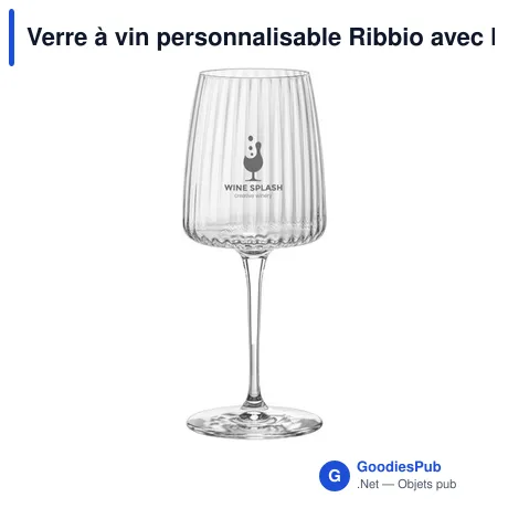 Verre à vin personnalisable Ribbio avec logo - 370 ml