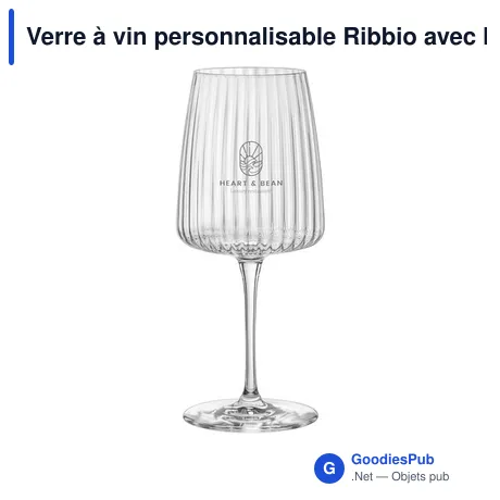 Verre à vin personnalisable Ribbio avec logo - 535 ml