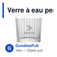 Verre à eau personnalisable Ribbio avec logo - 355 ml - Miniature 1