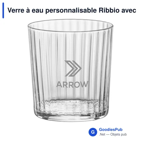 Verre à eau personnalisable Ribbio avec logo - 355 ml
