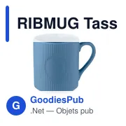 RIBMUG Tasse céramique striée 340 ml - Miniature 1