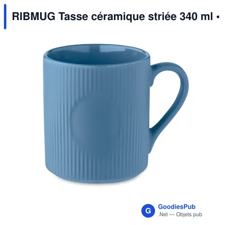 RIBMUG Tasse céramique striée 340 ml