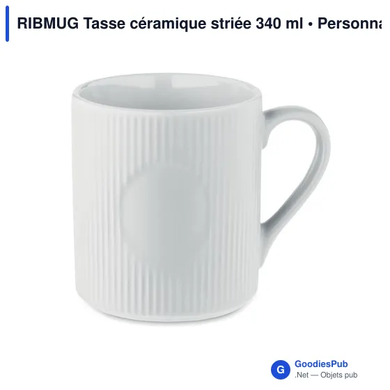 RIBMUG Tasse céramique striée 340 ml - Image 5