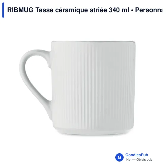 RIBMUG Tasse céramique striée 340 ml - Image 6