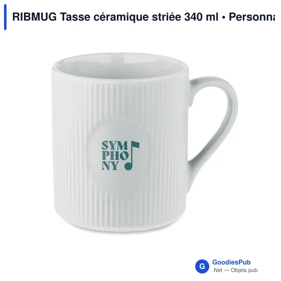 RIBMUG Tasse céramique striée 340 ml - Image 8